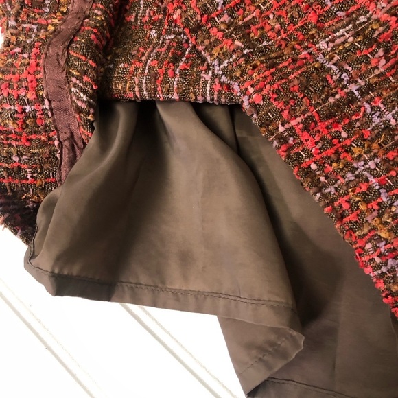 J Crew No. 2 Pencil Skirt Orange Brown Tweed Size 4 - Picture 7 of 11